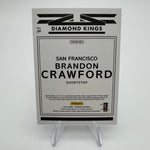 Brandon Crawford 2019 Panini Donruss Diamond Kings Stat Line /500