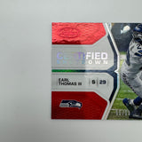 Earl Thomas III 2017 Panini Certified Shutdown Red /99