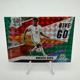 Bukayo Saka 2021 Mosaic UEFA Euro Give and Go Green Prizm