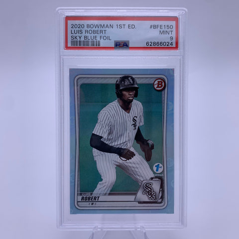 PSA 9 Luis Robert 2020 Bowman 1st Edition Sky Blue Foil