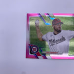 Max Scherzer 2021 Topps Pink Refractor/Blue Foil Lot