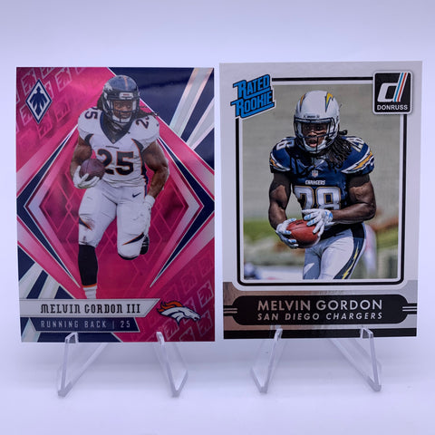 Melvin Gordon 2015 Donruss Rated Rookie/Pink Prizm Lot