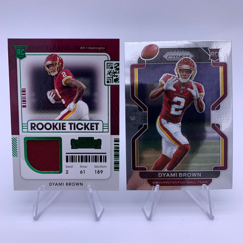 Dyami Brown 2021 Contenders Rookie Ticket Relic