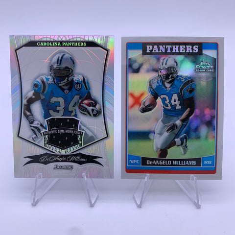 DeAngelo Williams 2006 Topps Chrome RC Refractor/Relic Lot