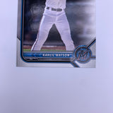 Khalil Watson 2022 Bowman Platinum Emerald Ice /299