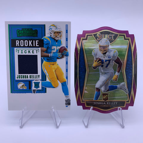 Joshua Kelley 2020 Contenders Rookie Ticket Relic