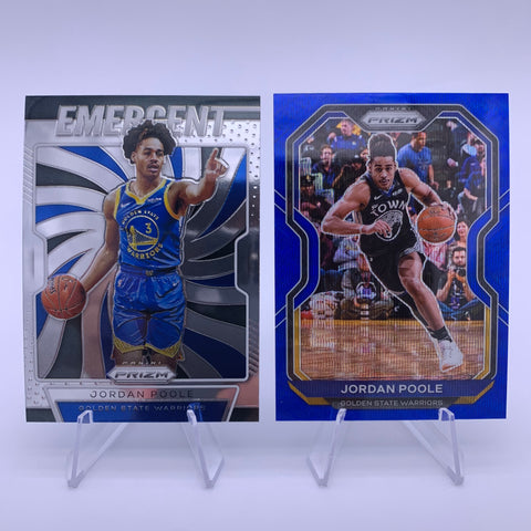 Jordan Poole 2019 Prizm RC Emergent/Blue Wave Prizm