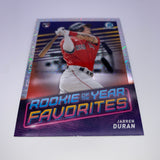 Jarren Duran 2022 Topps Chrome/Bowman Chrome RC Refractor Lot