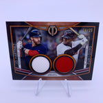 David Ortiz/JD Martinez 2020 Topps Tribute Dual Relic Orange Parallel #'d /25