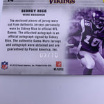 Sidney Rice 2010 Plates & Patches Dual Relic Auto #’d 03/10