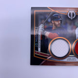 David Ortiz/JD Martinez 2020 Topps Tribute Dual Relic Orange Parallel #'d /25