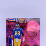 Aaron Donald 2022 Illusions Pink #’d 184/399 + Prizm Unstoppable No Huddle Disco Prizm