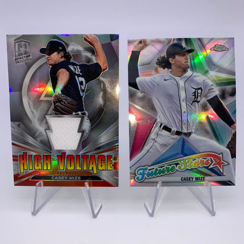 Casey Mize 2021 Spectra High Voltage Silver Prizm Relic