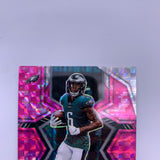 DeVonta Smith 2021 Prizm RC Red Cracked Ice