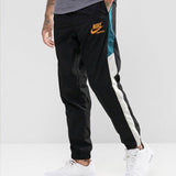 NIKE WOVEN CUFFED JOGGER PANTS BLACK/AQUA