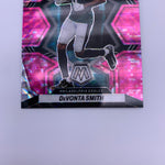 DeVonta Smith 2021 Prizm RC Red Cracked Ice