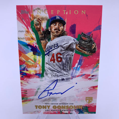 Tony Gonsolin 2020 Topps Inception RC Auto Pink #'d /99