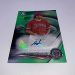 Alejandro Hidalgo 2022 Bowman Platinum Green Auto #'d 16/99