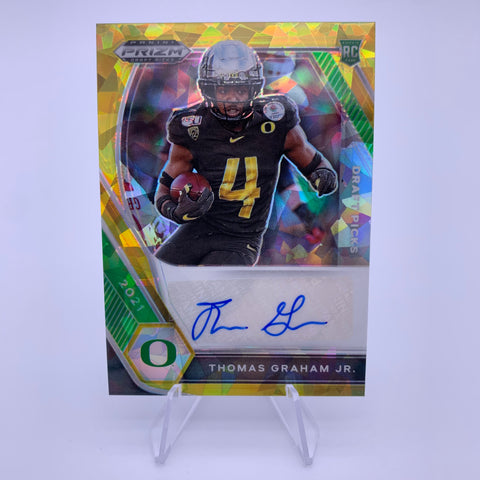 Thomas Graham Jr 2021 Prizm DP Auto Gold Cracked Ice