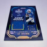 Amon-Ra St Brown 2021 Absolute War Room RC Patch Gold #’d 47/75