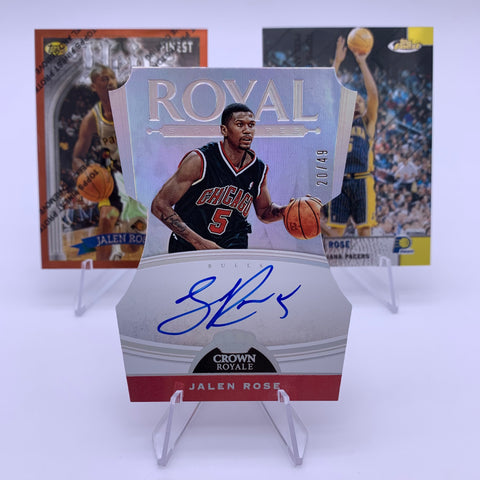 Jalen Rose 2019 Crown Royale Royal Signatures #’d 20/49