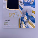 Joey Bosa 2021 Immaculate Collection Game Gear #’d 23/97