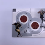 Ricky Williams/Deuce McAllister 2001 Upper Deck Two of a Kind Dual Relic