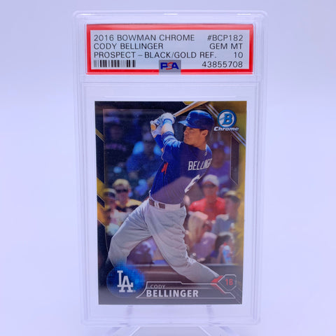 PSA 10 Cody Bellinger 2016 Bowman Chrome Prospect Black/Gold Refractor