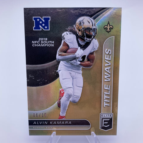 Alvin Kamara 2020 Donruss Elite Title Waves #’d 06/10