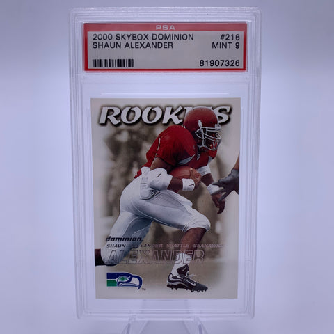 Shaun Alexander 2000 Skybox Dominion Rookie PSA 9