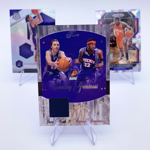 Steve Nash/Amar’e Stoudemire 2004 Flair Courting Greatness Relic #’d 20/150