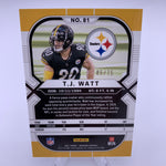 TJ Watt 2021 Panini Obsidian Electric Etch Orange #’d /75