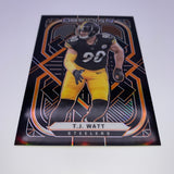 TJ Watt 2021 Panini Obsidian Electric Etch Orange #’d /75