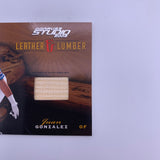 Juan Gonzalez 2003 Donruss Studio Leather & Lumber #’d 231/400