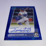 Edward Olivares 2021 Panini Optic Blue Mojo Auto #’d /99