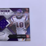 Sidney Rice Panini Franchise Fabrics Auto #’d 10/10