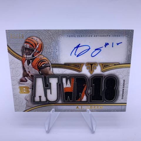 AJ Green 2015 Triple Threads 6 Piece Auto/Relic #’d 1/18