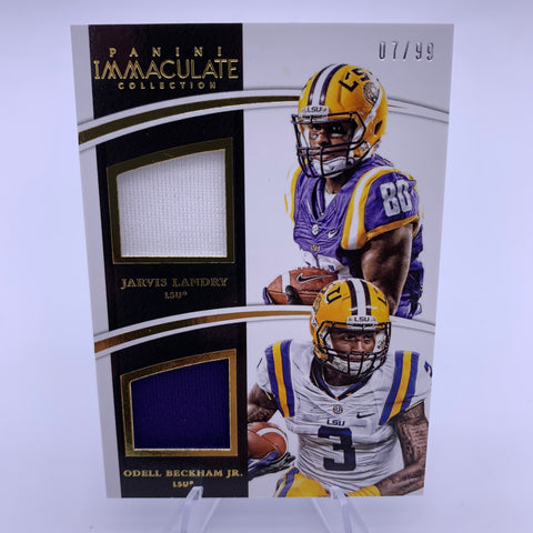 Odell Beckham Jr/Jarvis Landry 2015 Immaculate Collection Dual Relic #’d 7/99