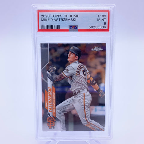 PSA 9 Mike Yastrzemski 2020 Topps Chrome