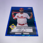 Andrew McCutchen 2021 Topps Chrome Blue Diamond Refractor #’d 126/199