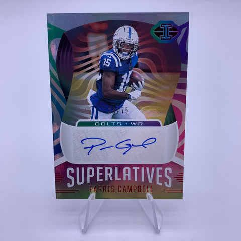 Parris Campbell 2021 Illusions Superlatives Auto #’d 34/75