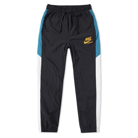 NIKE WOVEN CUFFED JOGGER PANTS BLACK/AQUA