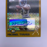 Michael Turner 2004 Topps Chrome Gold X-Fractor RC Auto #’d 40/250