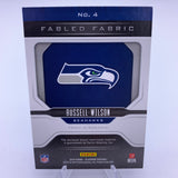 Russell Wilson 2019 Panini Playbook Fabled Fabric #’d 33/49